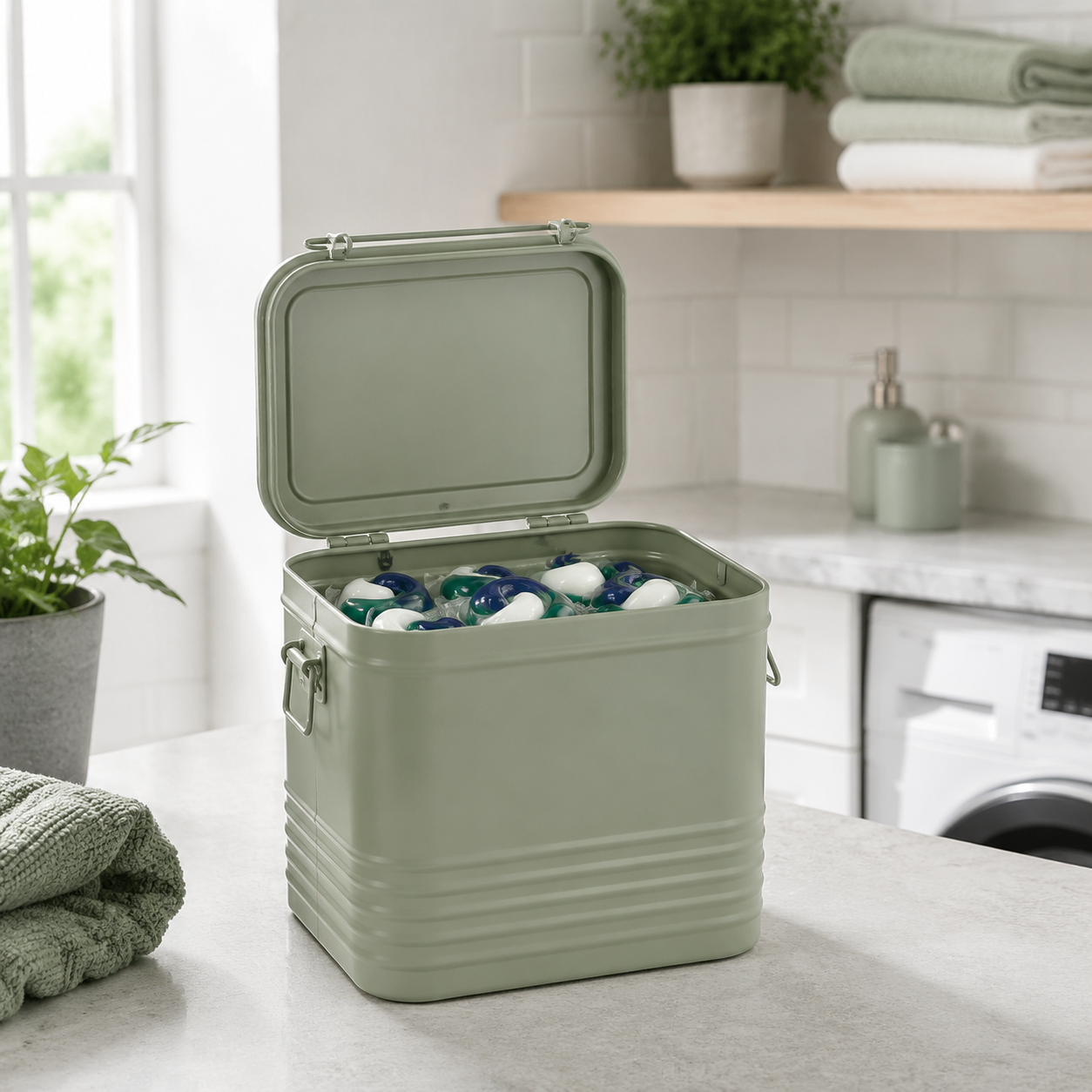 Laundry Pod Storage Tin