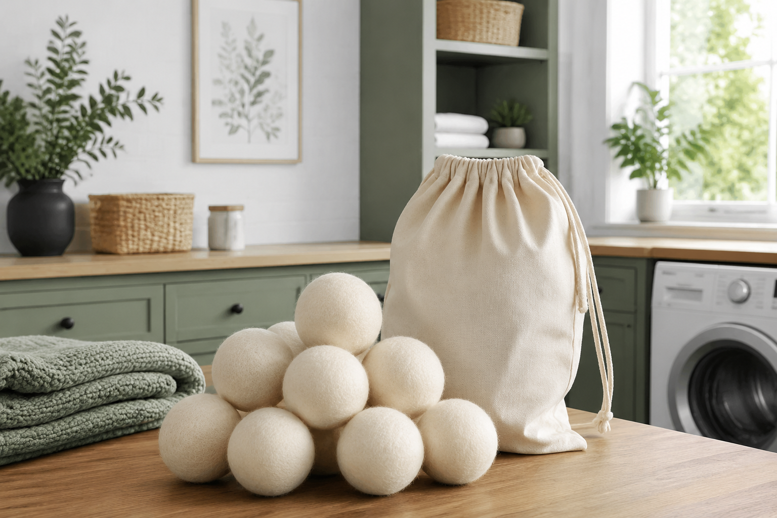 Wool Dryer Balls (8) in use thumbnail
